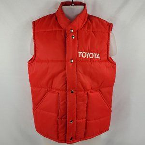 Toyota Vintage Puffer Vest Snap-Up Avon Sportswear Canada Mens size Small